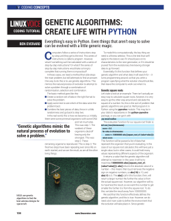 genetic algorithms