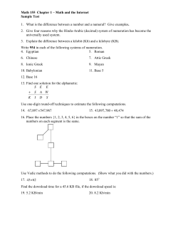 MATH-155 Sample Test Chapter 1 - Math