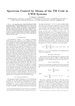 Spectrum Control by Means of the TH Code in UWB
