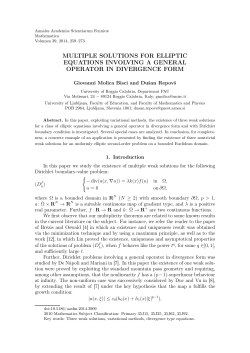 multiple solutions for elliptic equations involving a general operator