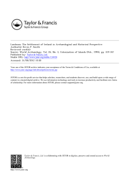 Landnam: The Settlement of Iceland in Archaeological and