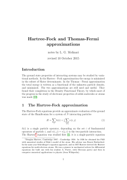 Hartree-Fock and Thomas-Fermi approximations