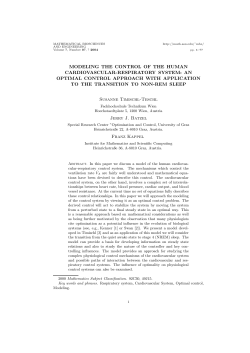 modeling the control of the human cardiovascular