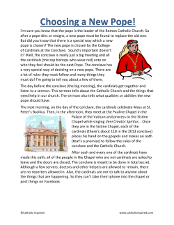 Choosing a New Pope!