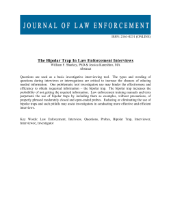 The Bipolar Trap In Law Enforcement Interviews