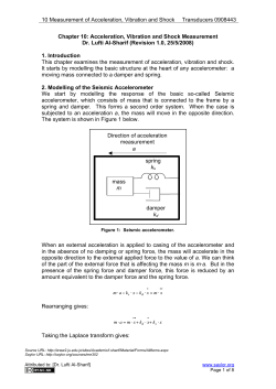 10 Measurement of Acceleration, Vibration and Shock Transducers