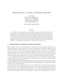 Macroeconomics: A Survey of Laboratory Research