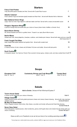 Starters Soups Salads