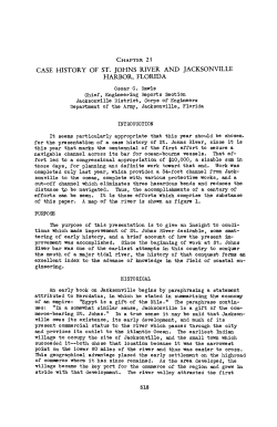 CASE HISTORY OF ST. JOHNS RIVER AND JACKSONVILLE