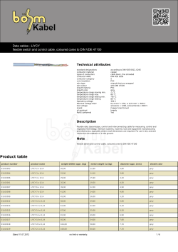 LIYCY flexible switch and control cable, coloured cores to DIN VDE