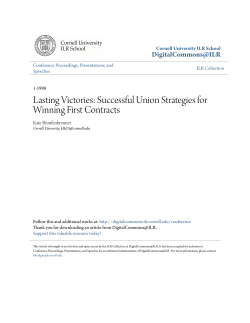 Lasting Victories: Successful Union Strategies for Winning First