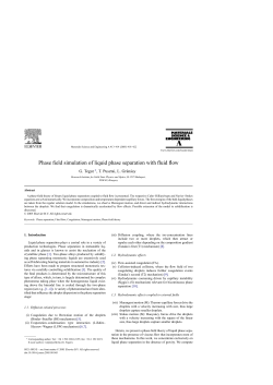 Phase field simulation of liquid phase separation with fluid flow