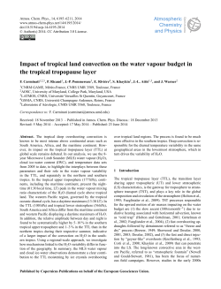 Impact of tropical land convection on the water vapour budget in the