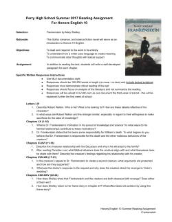 Perry High School Summer 2017 Reading Assignment For Honors