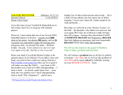 Little Faith, BIG SAVIOR