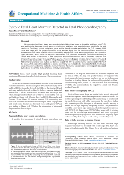 Systolic Fetal Heart Murmur Detected in Fetal Phonocardiography