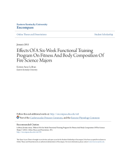 Effects Of A Six-Week Functional Training - Encompass