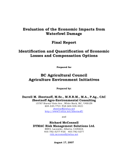 Evaluation of the Economic Impacts of Waterfowl Grazing