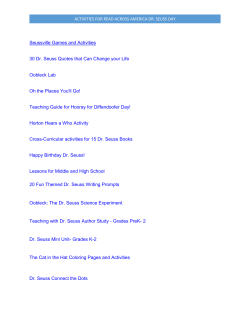 Activities for Read Across America Dr. Seuss Day