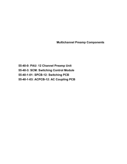 Multichannel Preamp Components 55-40-0: PAU