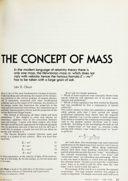 the concept of mass