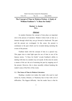 The Concept of Time in Modern Fiction: A Study of William