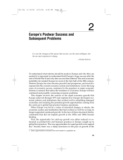 Europe`s Postwar Success and Subsequent Problems
