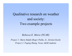 Qualitative research on weather and society: Two example projects