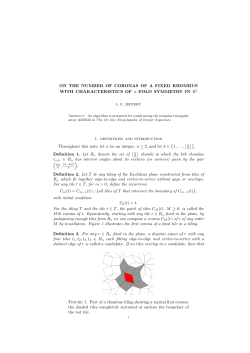 ON THE NUMBER OF CORONAS OF A FIXED RHOMBUS WITH