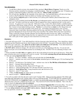 Parent PAWS March 1, 2016