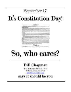 Constitution Day - League of Women Voters Berkeley Albany