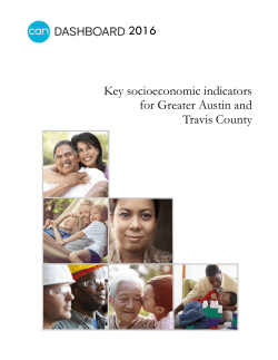 2016 Key socioeconomic indicators for Greater Austin and Travis