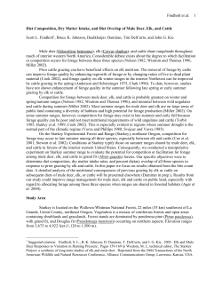 inter- and intraspecific summer foraging dynamics of mule deer, elk
