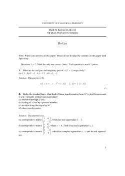 7th quiz-solution - Math Berkeley - University of California, Berkeley