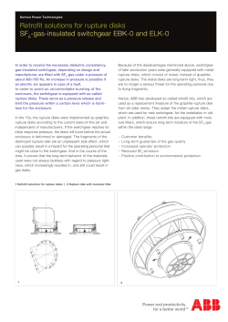 Retrofit solutions for rupture disks SF -gas