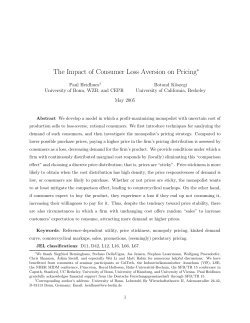 The Impact of Consumer Loss Aversion on Pricing