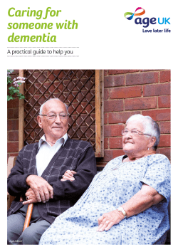 Caring for someone with dementia