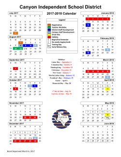 2017-18 CISD District Calendar
