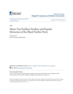 Mario Van Peebles`s Panther and Popular Memories of the Black
