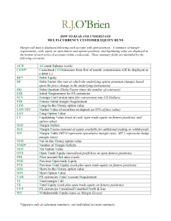 Equity Run Definitions