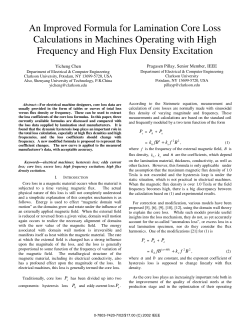 An Improved Formula for Lamination Core Loss Calculations in