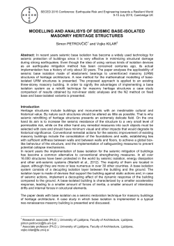 MODELLING AND ANALISYS OF SEISMIC BASE