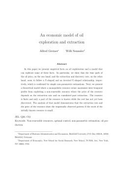 An economic model of oil exploration and extraction