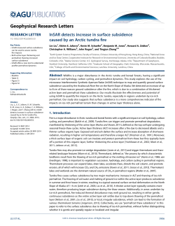 InSAR detects increase in surface subsidence caused by an Arctic