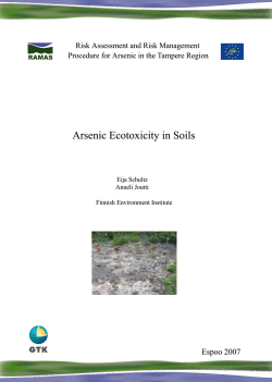 Arsenic Ecotoxicity in Soils