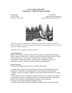 Literature of American Nature Writing