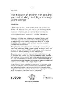 The inclusion of children with cerebral palsy