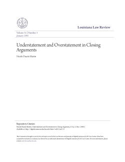 Understatement and Overstatement in Closing Arguments