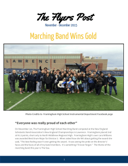 The Flyers Post - Framingham Public Schools