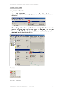 PRO-DESKTOP &ndash; Square Box Tutorial &ndash; Creating a Box in